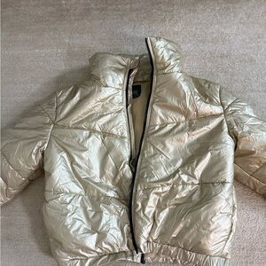 Wild Fable Metallic Gold Puffer Jacket